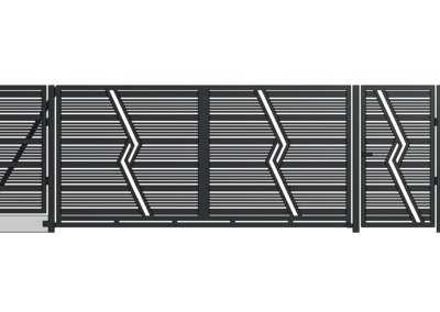 BN07 - Brama przesuwna z furtką